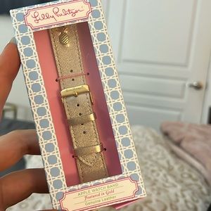 NEW 🎀 Lilly Pulitzer Gold Apple Watch Band 42mm